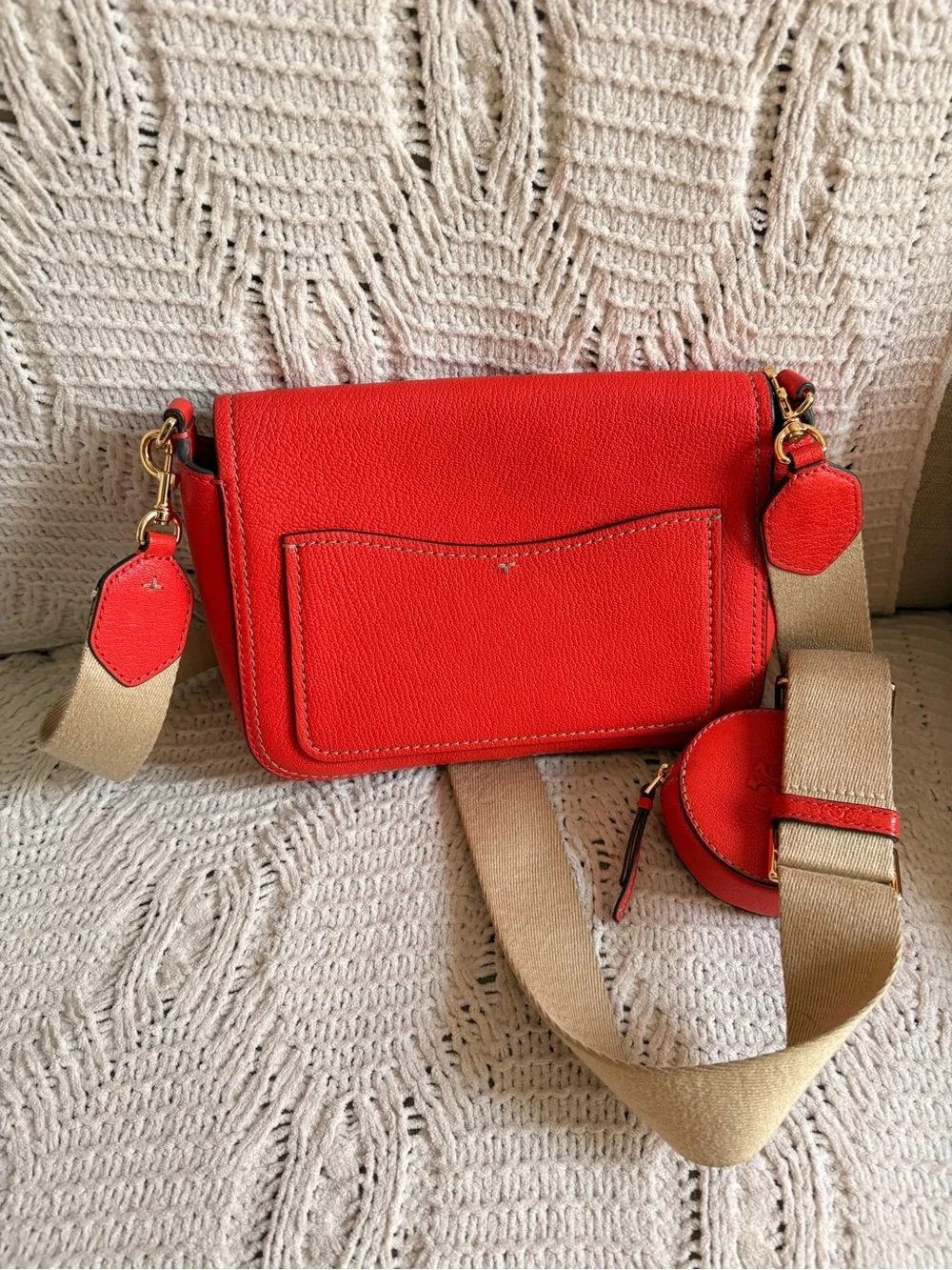 Tory Burch compact red